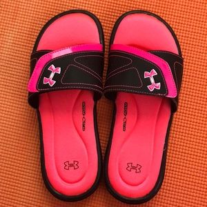 Pink Under Armour Slides